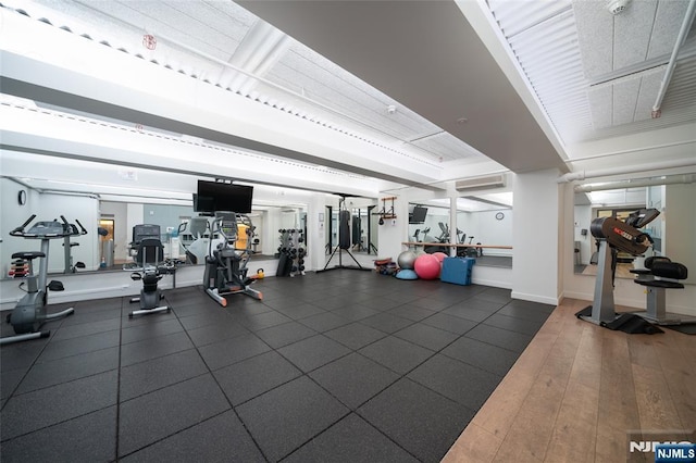 250 Gorge Unit 23A, Cliffside Park, NJ 07010 - gym featuring baseboards