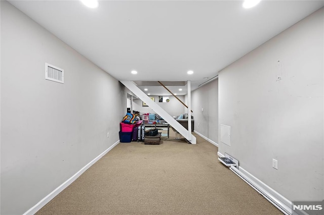 186 10th Ave, Hawthorne, NJ 07506 - exercise room featuring recessed lighting, carpet flooring, and baseboards