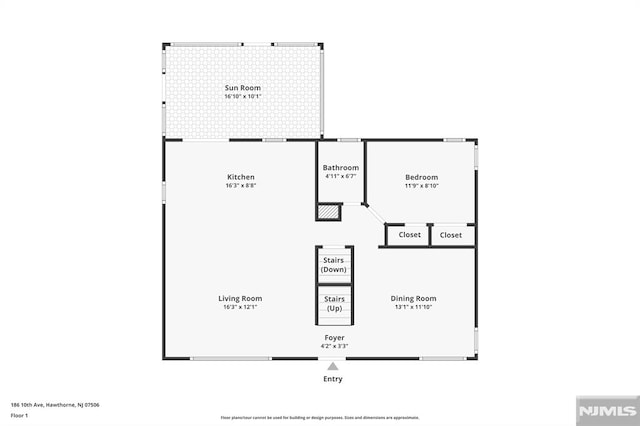 186 10th Ave, Hawthorne, NJ 07506 - room layout