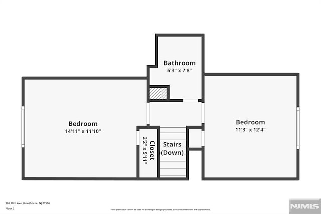 186 10th Ave, Hawthorne, NJ 07506 - floor plan / room layout