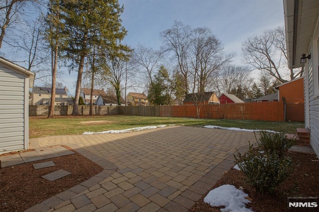 view of patio with a residential view