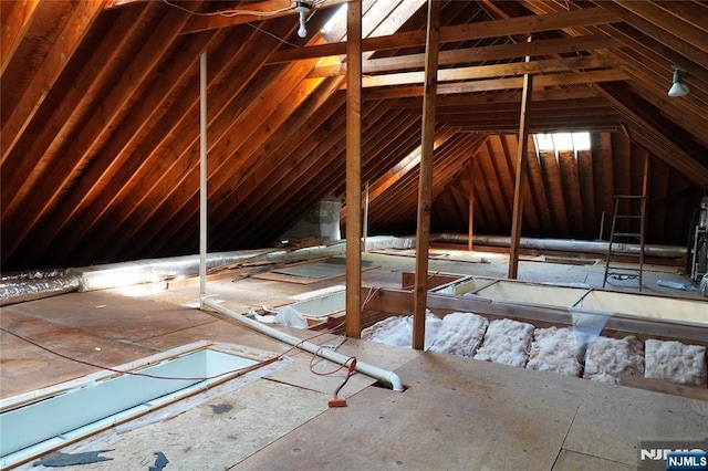 view of attic