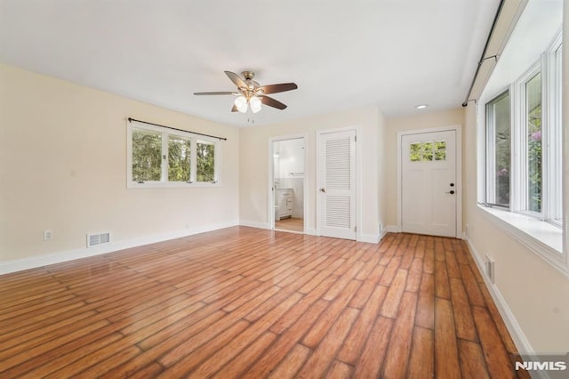 7 Swan Ter, Wayne, NJ 07470 - unfurnished room with ceiling fan, light wood-style flooring, and baseboards