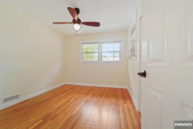 7 Swan Ter, Wayne, NJ 07470 - spare room featuring light wood-type flooring, baseboards, and ceiling fan