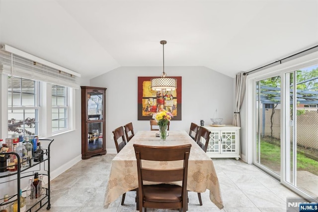 520 Elm St, Roselle Park, NJ 07204 - dining area featuring lofted ceiling