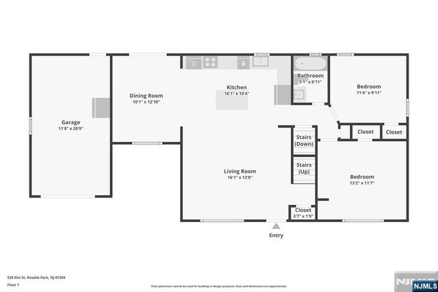 520 Elm St, Roselle Park, NJ 07204 - room layout