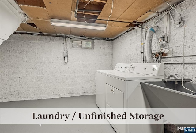 370 Chesterfield St, Ridgewood, NJ 07450 - clothes washing area featuring washer and clothes dryer