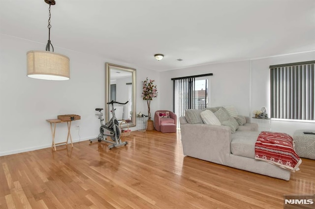 127 Brill St, Newark, NJ 07105 - living room featuring light wood-type flooring and baseboards