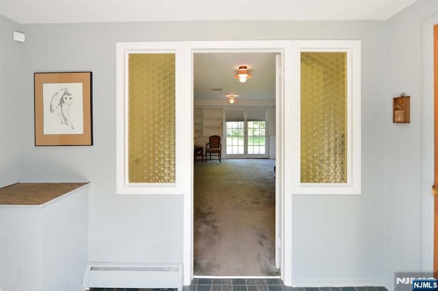 36 Joyce Ln, Wayne, NJ 07470 - hall with baseboard heating and carpet