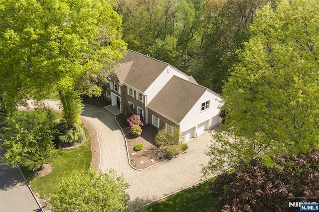 view from above of property