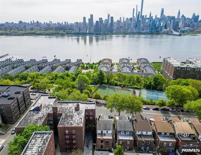 6115 Kennedy Blvd, West New York, NJ 07093 - drone / aerial view of a view of skyline and a large body of water