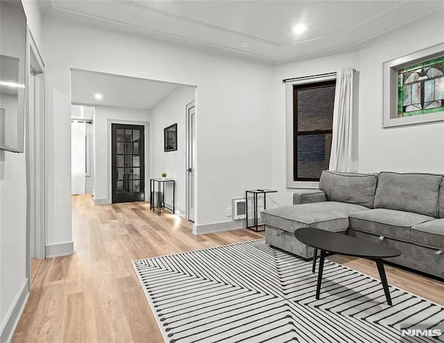 6115 Kennedy Blvd, West New York, NJ 07093 - living area featuring light wood finished floors, baseboards, and recessed lighting
