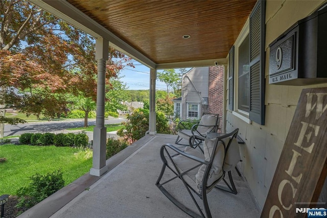 view of patio / terrace with a porch
