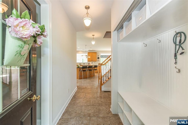 39 Crown View Ct, Sparta, NJ 07871 - mudroom with baseboards and stone finish flooring