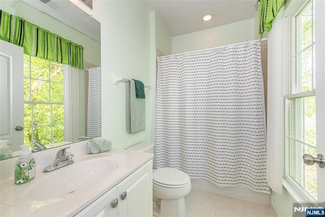 39 Crown View Ct, Sparta, NJ 07871 - full bathroom featuring toilet, vanity, tile patterned floors, and healthy amount of natural light