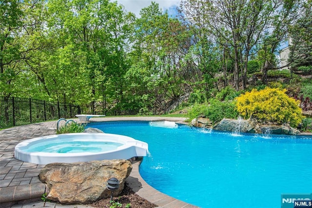 39 Crown View Ct, Sparta, NJ 07871 - view of swimming pool featuring a pool with connected hot tub