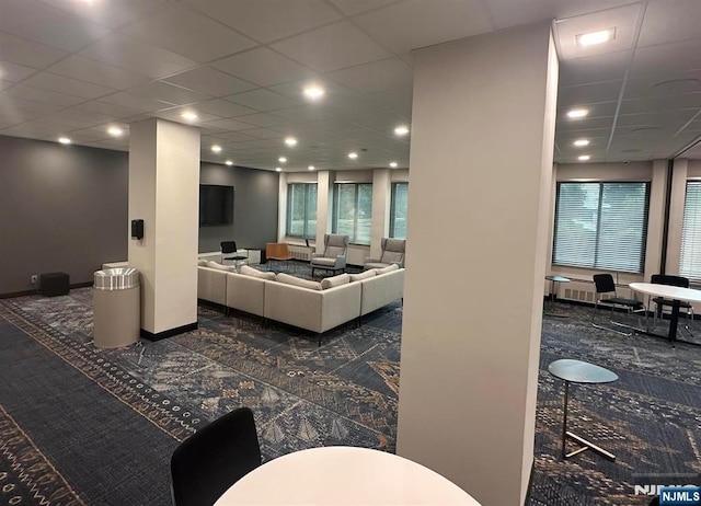 300 Winston Dr Unit 1817, Cliffside Park, NJ 07010 - building lobby with a paneled ceiling and recessed lighting