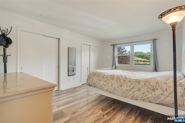 474 Laurel Brook Dr, Brick, NJ 08724 - unfurnished bedroom featuring multiple closets and light wood finished floors