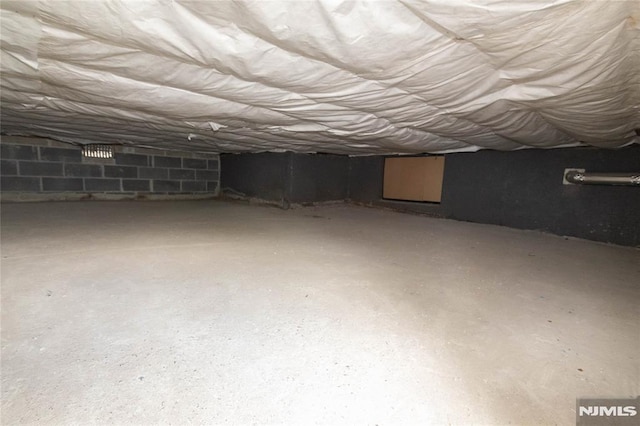 view of inside crawl space