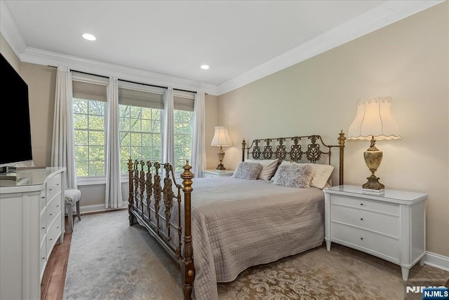 75 Windsor Ln, Ramsey, NJ 07446 - bedroom with crown molding, baseboards, and recessed lighting