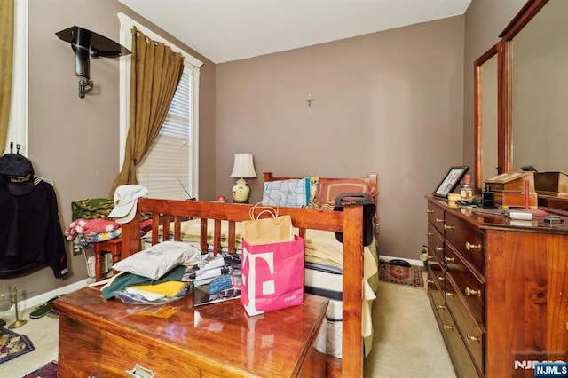 136 Shippen St, Weehawken, NJ 07086 - bedroom with light colored carpet and baseboards
