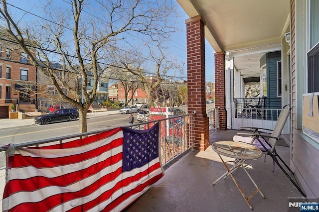 136 Shippen St, Weehawken, NJ 07086 - balcony with covered porch