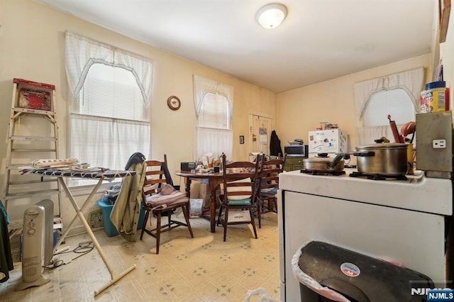 136 Shippen St, Weehawken, NJ 07086 - dining space with tile patterned floors