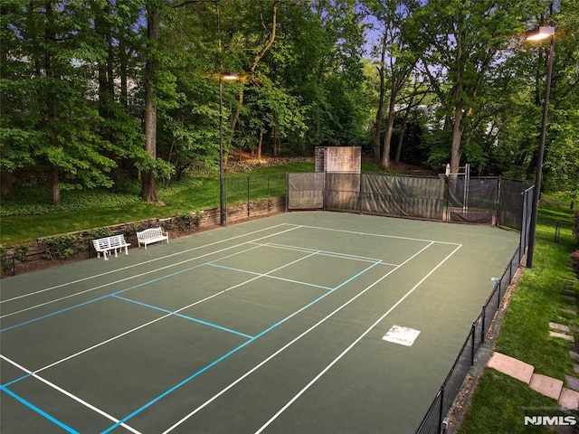 2 Canterbury Ct, Alpine, NJ 07620 - view of tennis court with fence