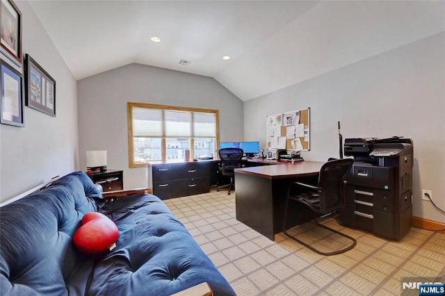 543 Page Ave, Lyndhurst, NJ 07071 - office space featuring vaulted ceiling, baseboards, and recessed lighting