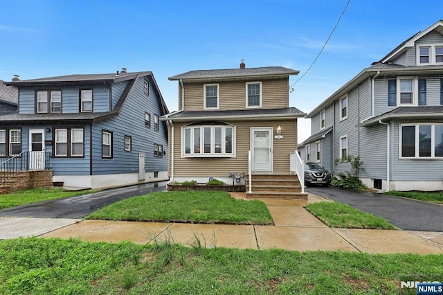 traditional style home with entry steps