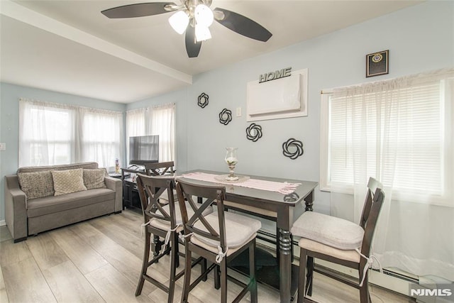 20 Park Dr, Oakland, NJ 07436 - dining room with a ceiling fan and light wood finished floors