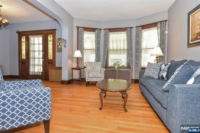 38 Arlington Ave, Hawthorne, NJ 07506 - living room featuring wood finished floors and baseboards