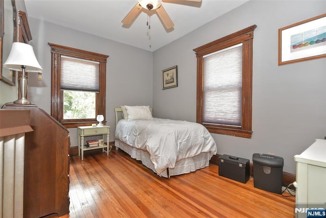 38 Arlington Ave, Hawthorne, NJ 07506 - bedroom with hardwood / wood-style flooring and ceiling fan