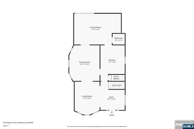 38 Arlington Ave, Hawthorne, NJ 07506 - room layout