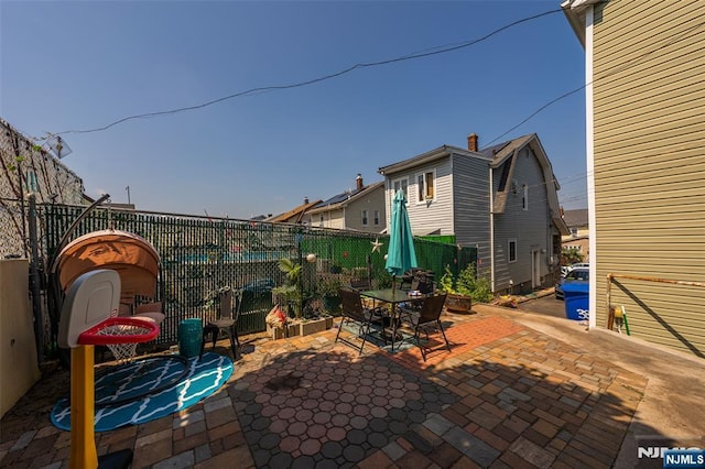 view of patio with outdoor dining area