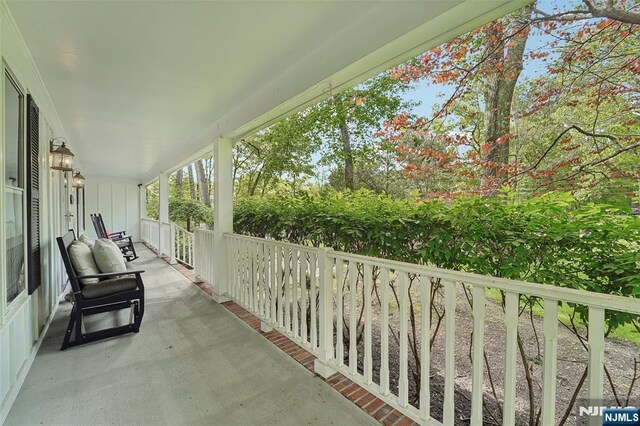 balcony with covered porch
