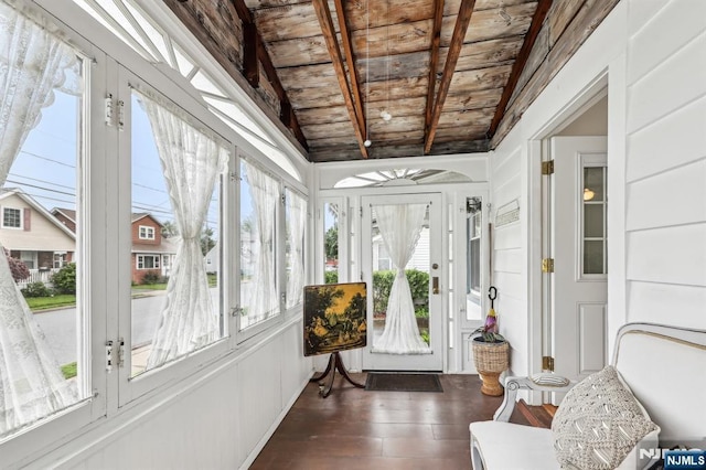 sunroom / solarium with french doors
