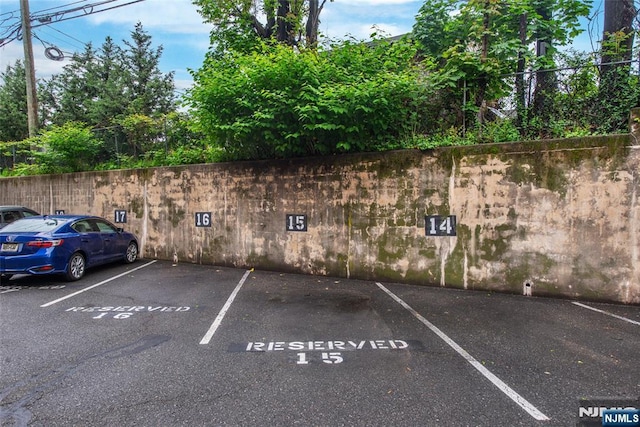 view of uncovered parking lot