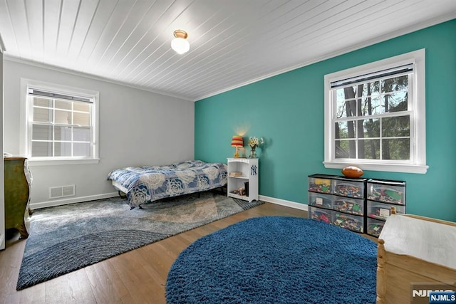 205 Elizabeth, Oradell, NJ 07649 - bedroom with wood finished floors, ornamental molding, and baseboards
