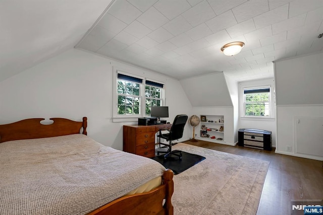 205 Elizabeth, Oradell, NJ 07649 - bedroom featuring wood finished floors and vaulted ceiling