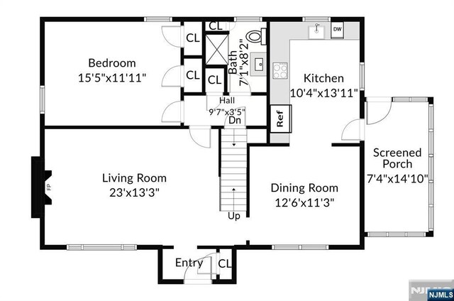 205 Elizabeth, Oradell, NJ 07649 - room layout