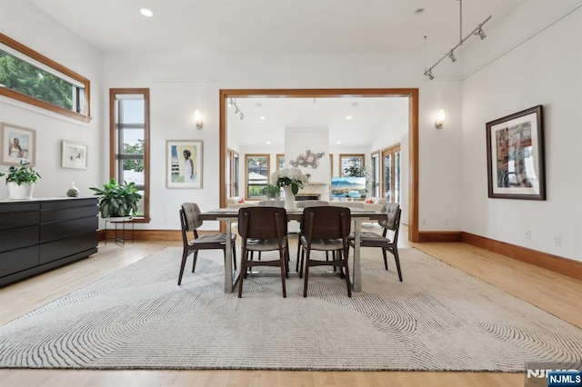 435 Cypress Ct, New Milford, NJ 07646 - dining space with light wood finished floors, baseboards, and recessed lighting