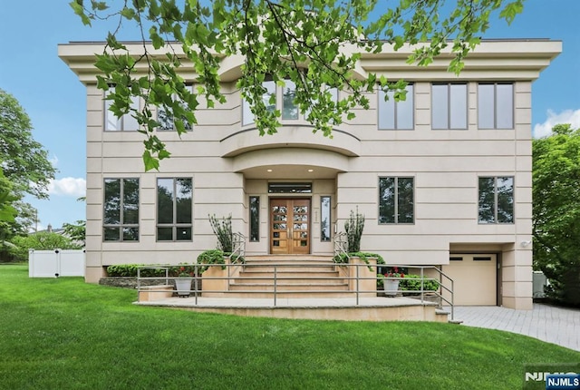 435 Cypress Ct, New Milford, NJ 07646 - view of front of property with french doors and a garage