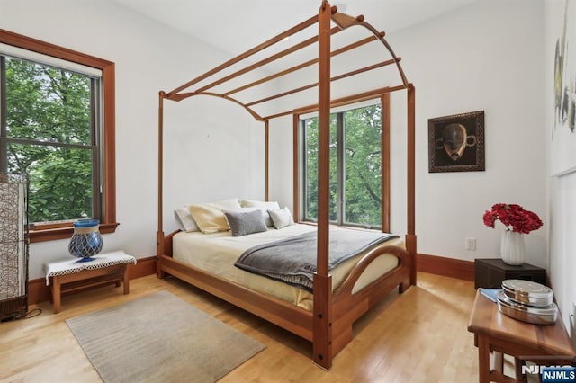 435 Cypress Ct, New Milford, NJ 07646 - bedroom with multiple windows, baseboards, and light wood-style floors