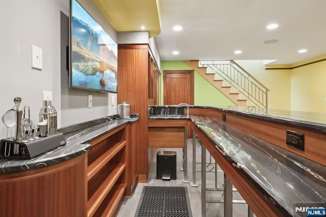435 Cypress Ct, New Milford, NJ 07646 - community bar area featuring stairway and recessed lighting