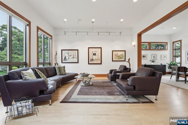 435 Cypress Ct, New Milford, NJ 07646 - living room featuring wood finished floors, healthy amount of natural light, and recessed lighting