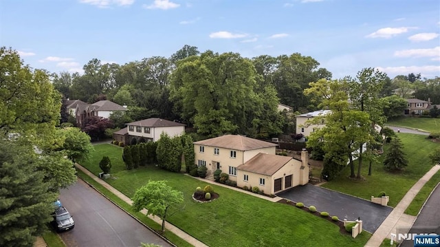 aerial perspective of suburban area