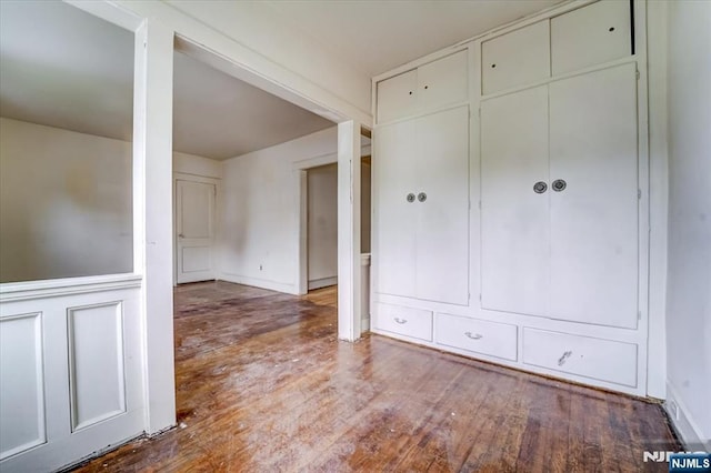 interior space with wood finished floors