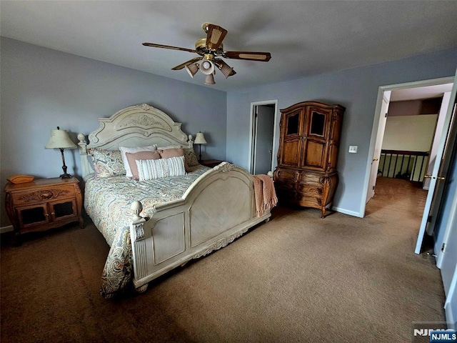 20 Eagle Dr, Hampton, NJ 07860 - bedroom featuring carpet floors, baseboards, and ceiling fan