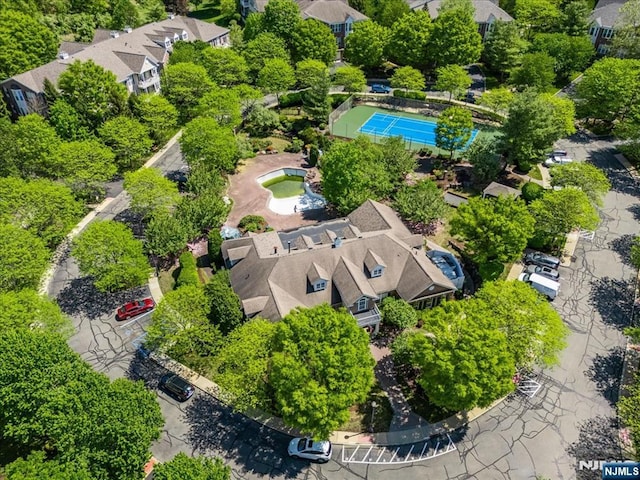 aerial view of residential area